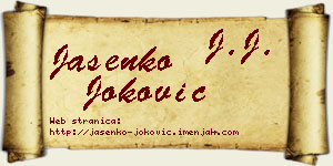 Jasenko Joković vizit kartica